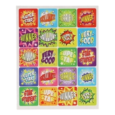 Star Square Stickers - 25mm